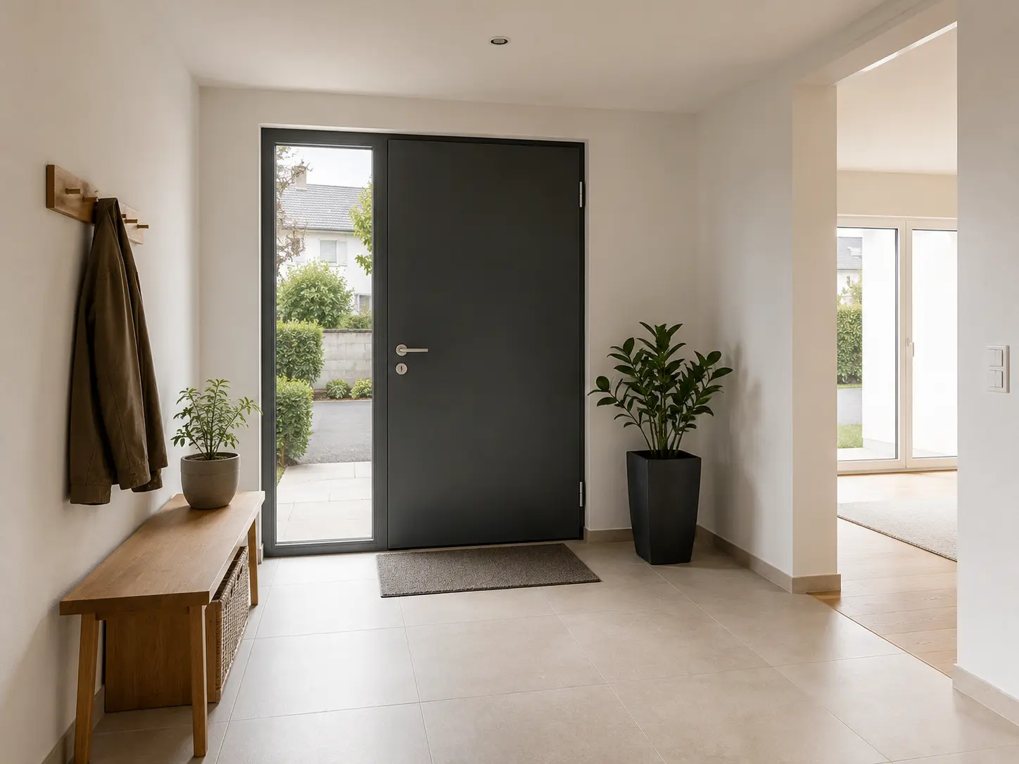 Séjour propre et rangé d'un appartement, prêt pour la remise des clés