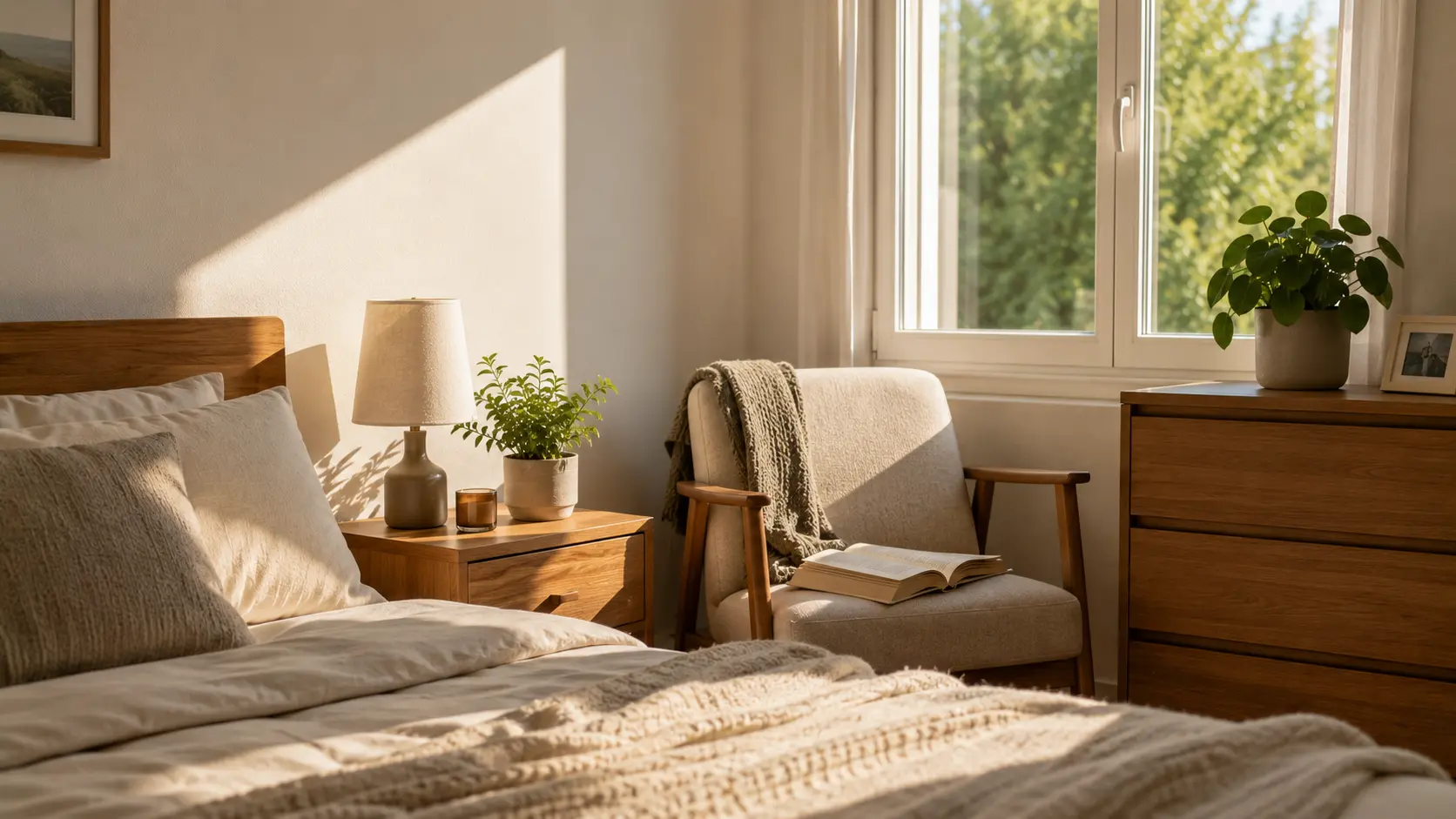 Coin salon entretenu dans un intérieur habité